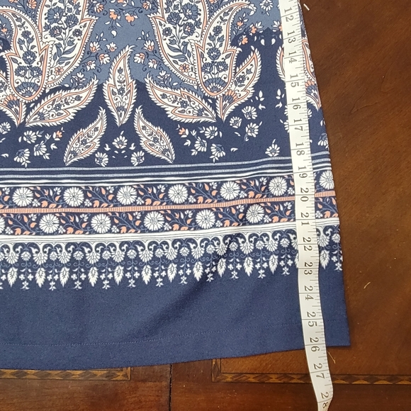 Abercrombie and Fitch | Blue and Pink Paisley Print Dress - Picture 5 of 6